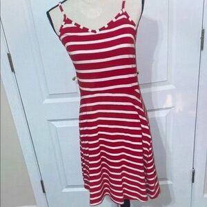 Faded Glory Red and White Spaghetti Strap Sundress